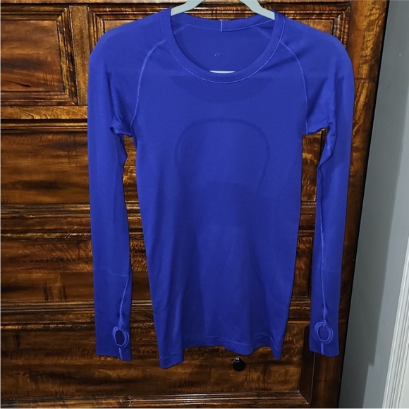 Lululemon Swiftly Tech Long Sleeve Top Sz 4, Thumb Holes Rare - Picture 1 of 9